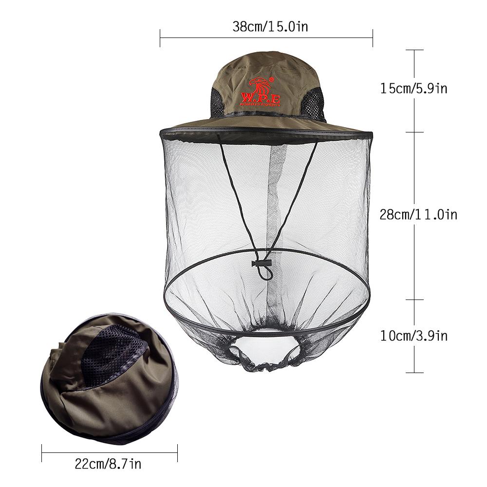 Mosquito Repellent Hat Beekeeping Cap Mesh Fishing Cap Bug Face Shield Insects Prevent Neck Head