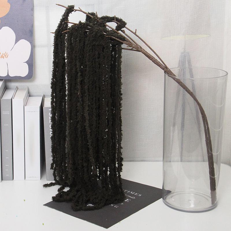 1PC Wool Wedding Decor Accessories Artificial Plants Soft Decoration Solid Party Simulated Long Spike Flower Wedding