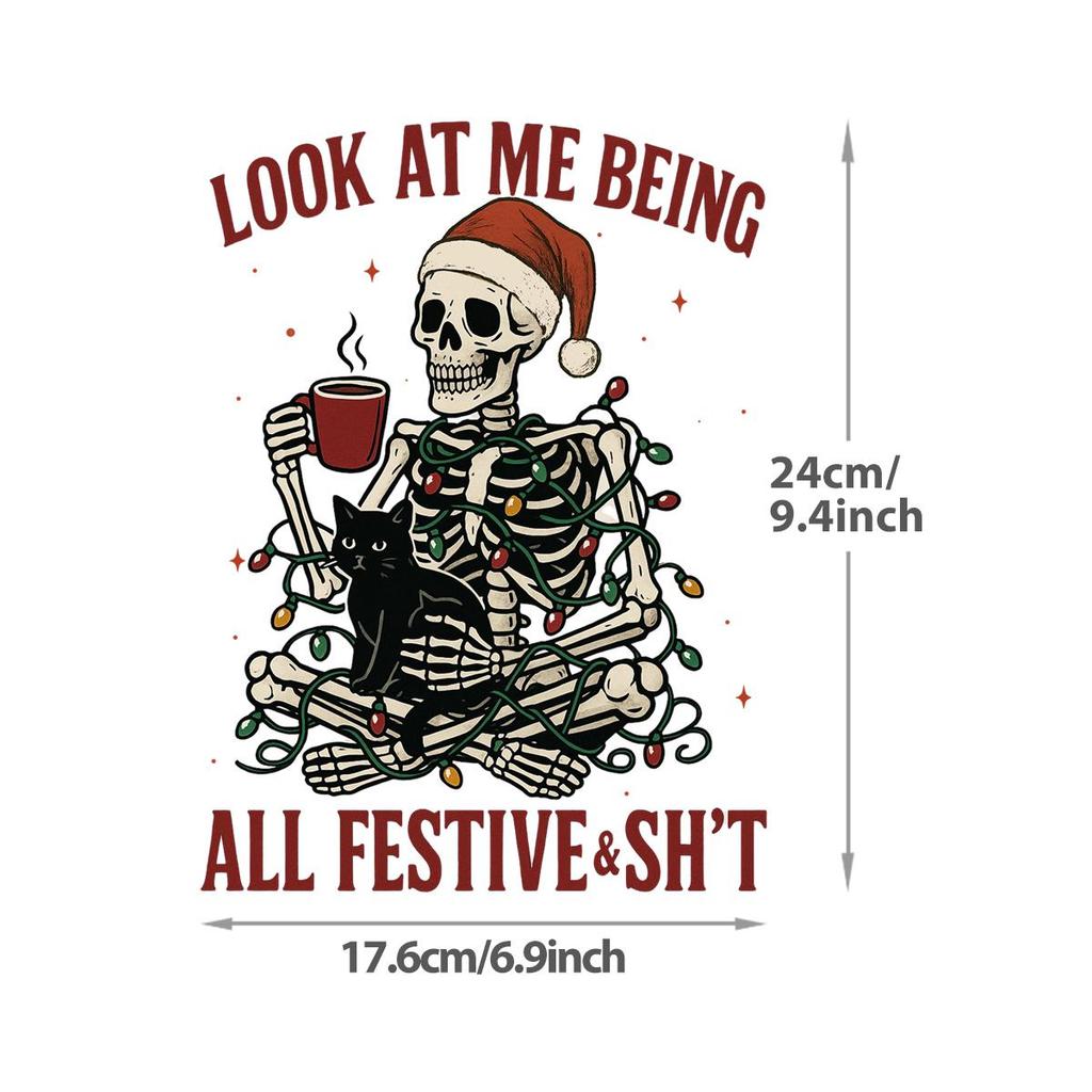 Calcomanías De Transferencia De Hierro Para Fiesta De Navidad De Animales, Pegatinas Fáciles De Imprimir, Parche Diy Para Regalo De Ropa