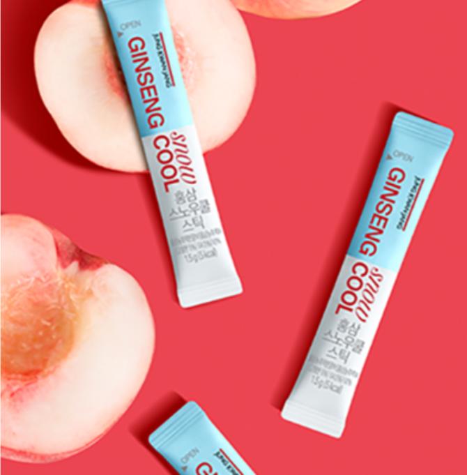 CheongKwanJang Красный женьшень Снежный охлаждающий стик 10 шт., 15 г | Освежающий женьшеневый стик