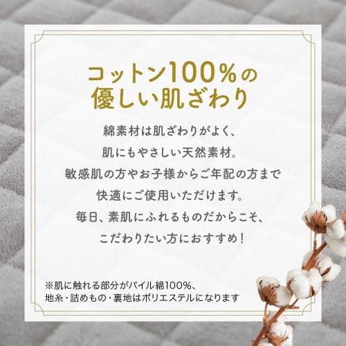 Showa Nishikawa Sinker Pile Single Mattress Pad (100 X 205 Cm), New Gray, for Spring, Summer, and Fall, All Seasons