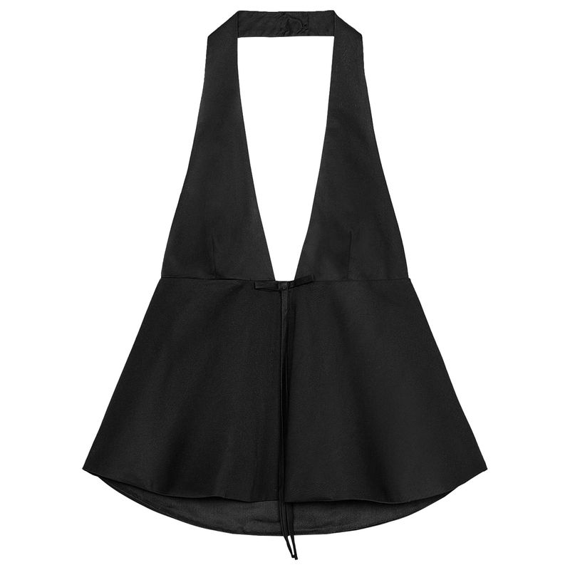 Zaprha 2025 Summer New Fashion Sexy Bowknot Decoration Neck Collar V-neck Sling Top 2935002