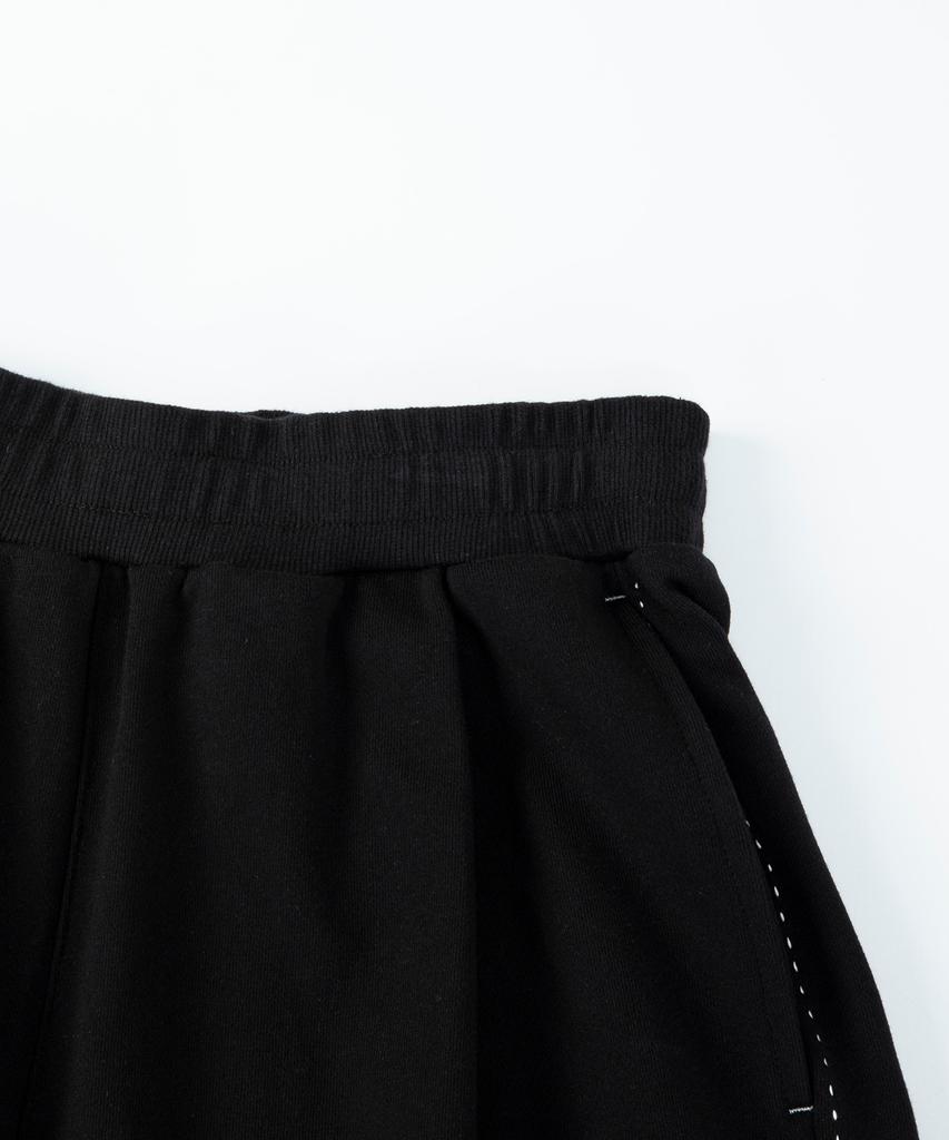 DIVINE DISTANCE Side Stitch Line Sweatpants [Black]