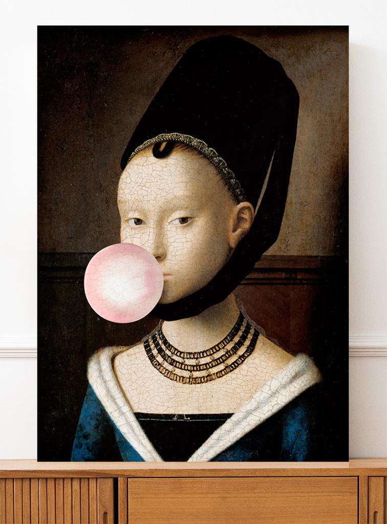 Постер-портрет из воздушных шаров в стиле поп-арт