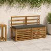 Bench Cushion SOEST 100percent  Polyester Anthracite 110 x 40 x 5 cm