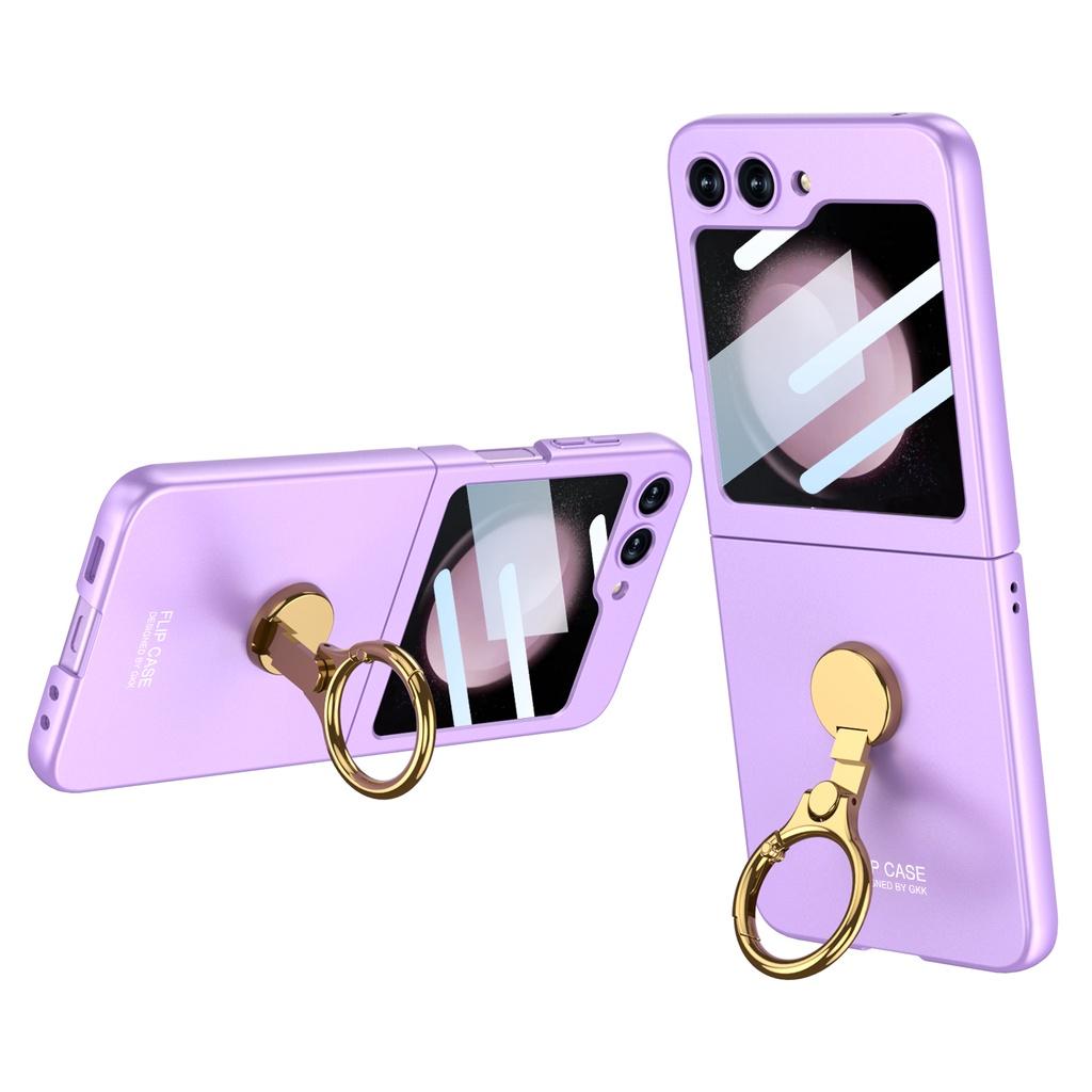 Модный складной чехол для телефона с трехмерной подставкой для Samsung Galaxy Z Flip 5, ультратонкая пленка, встроенный защитный чехол
