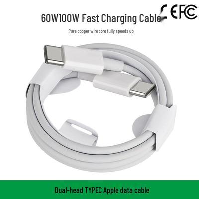 Кабель USB-C с двумя разъемами PD100W, быстрая зарядка 60 Вт, совместим с устройствами Apple