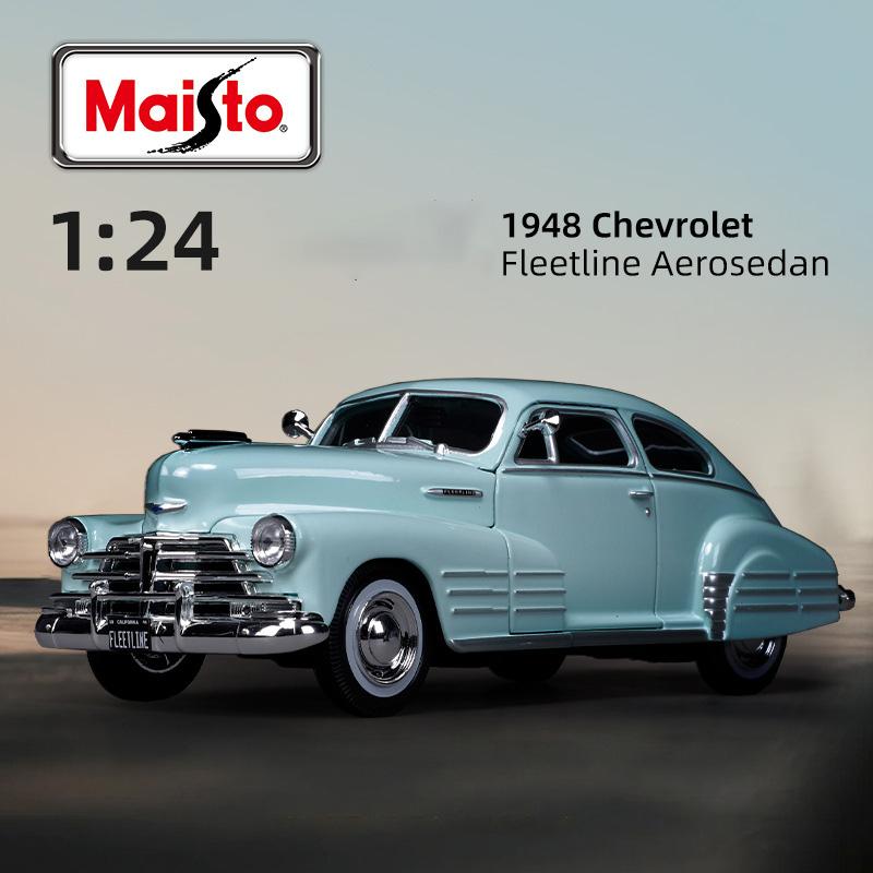 Maisto 1:24 Chevrolet Fleetline Aerosedan 1948 Alloy Car Diecasts Toy Vehicles Car Model Miniature Scale Model Car For Children