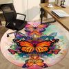 1pc Butterfly Artwork Office Round Area Rug, Indoor Mat Suitable ForOffice, Under Office Chairs Bedroom Living Room Home Decor, Room Deco D153