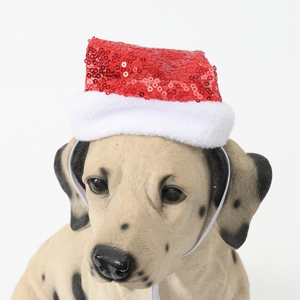 Питомец Шапка Санты Рождественский Костюм Головной убор для Кошки Собаки Питомец Фестиваль Вечеринка Реквизит Блестки Шапка Санты Ободок Аксессуар для Питомца