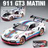 1/24 Scale 911 GT3 RSR Sports Diecast Car Model Toy, Pull Back Toy Vehicle with Sound and Light for Kids Toddler Boys Girls Gift Collection