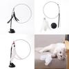 Pet Play Toy Feather Wand With Plastic And Steel Components For Cats