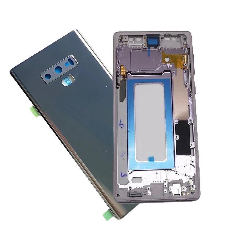 Средняя рамка для Samsung Galaxy Note 9 N960, рамка LCD, задняя крышка аккумулятора, корпус телефона, рамка, запчасти