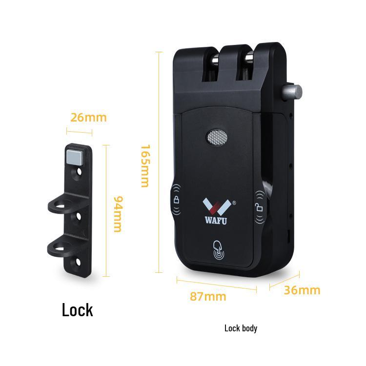 Home Electronic Induction Sliding Door Lock - Invisible Anti-theft, Wireless Card Swipe, Electric Control, Integrated Access Control Lock.