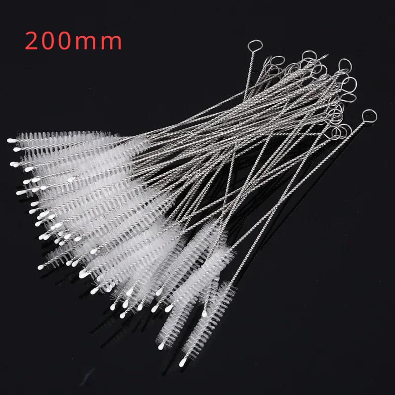 Набор щеток для чистки питьевых трубочек, многоразовый ершик для трубок, нейлоновые длинные щетки из нержавеющей стали для чистки детских бутылочек