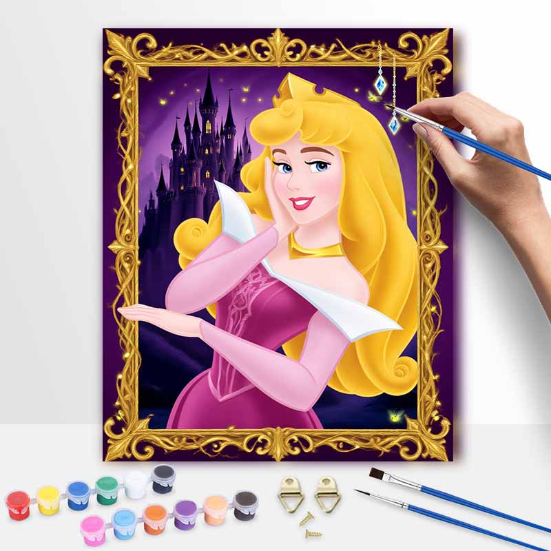 Disney Принцесса Аврора Спящая Красавица Картина маслом по номерам Художественный набор Ручная роспись Декор для дома Подарок