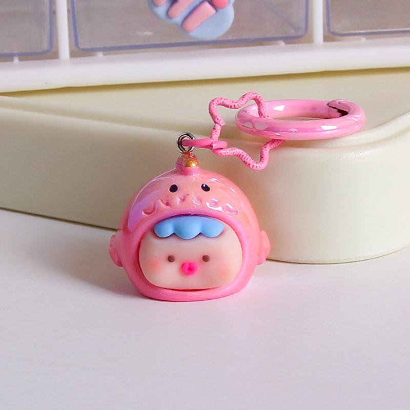 Kawaii милый брелок мультфильм стереоскопический смола океан кукла брелок кулон рюкзак украшения аксессуары подарки