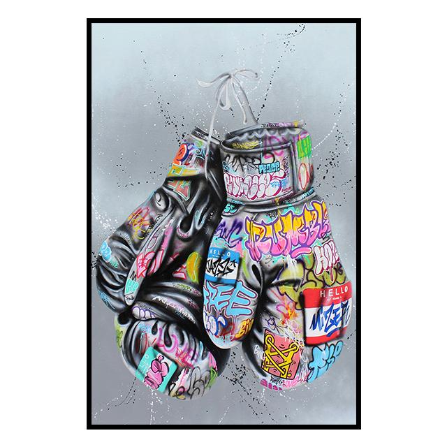 Граффити Боксерские Перчатки Украшение Фреска Спортивный Плакат Холст Картина Гостиная Стены Искусства Отпечатки для Современного Домашнего Декора Cuadros