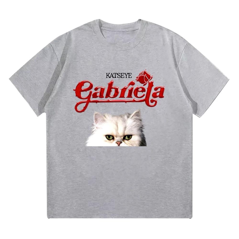 Katseye Gabriela 2025 New T Shirt Cotton Hip Hop Short Sleeve Kpop Women Men Streetwear High Quality Cotton Best Selling Round