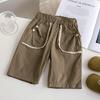 Девочки Летние Укороченные Тонкие Детские Повседневные Шорты из Чистого Хлопка и Брюки Средней Длины для Девочек