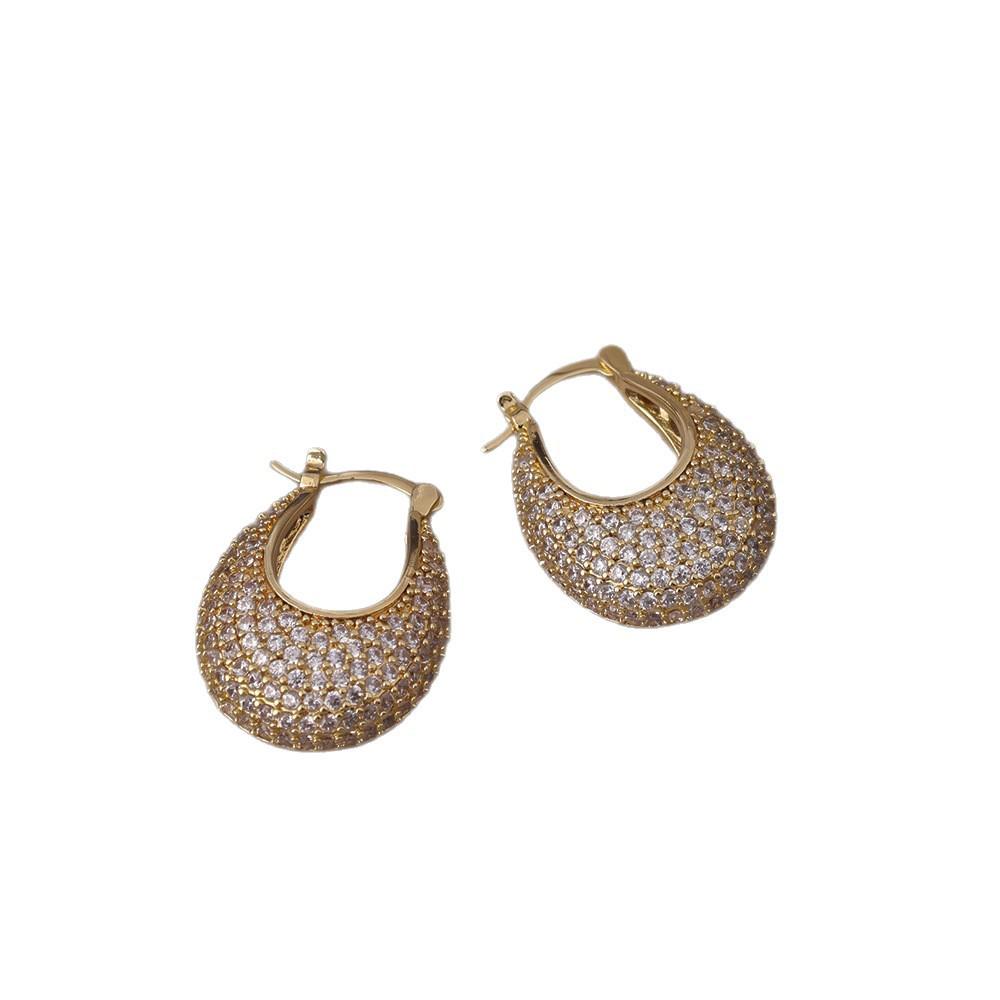 Роскошные серьги-пусеты в форме буквы U с бриллиантами: Элегантный, Универсальный и Модный