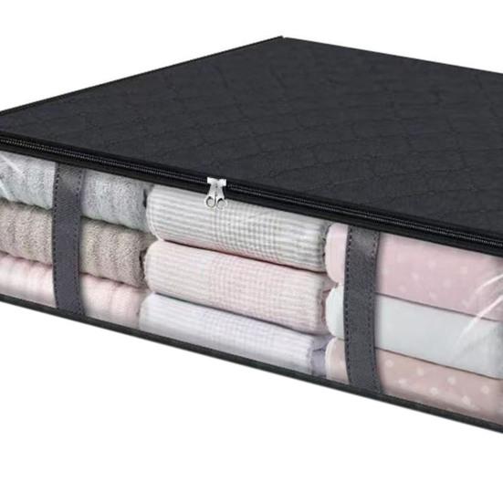 Домашний складной органайзер под кроватью, большая вместимость с прозрачным окном, водонепроницаемая пылезащитная сумка для хранения с усиленной ручкой