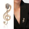 Musical Note Brooch Alloy Clothing Accessories Brooch Pins Simple Corsage for Women