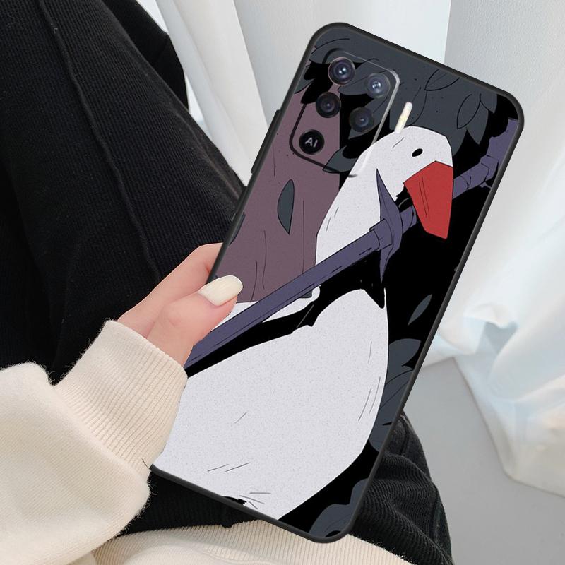 Мультяшный забавный гусь Чехол для Oppo A96 A76 A16 A60 A98 A58 A78 A18 A38 A80 A40 A77 A57 A17 A74 A54 A94 A15 A5 Pro