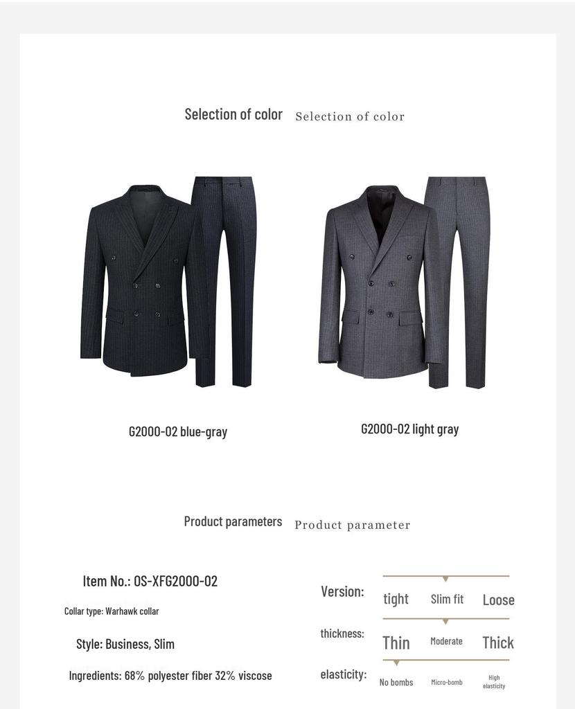 Мужской приталенный двубортный серый костюм в полоску - Британский стиль, деловой кэжуал/формальный смокинг для жениха или свадьбы.