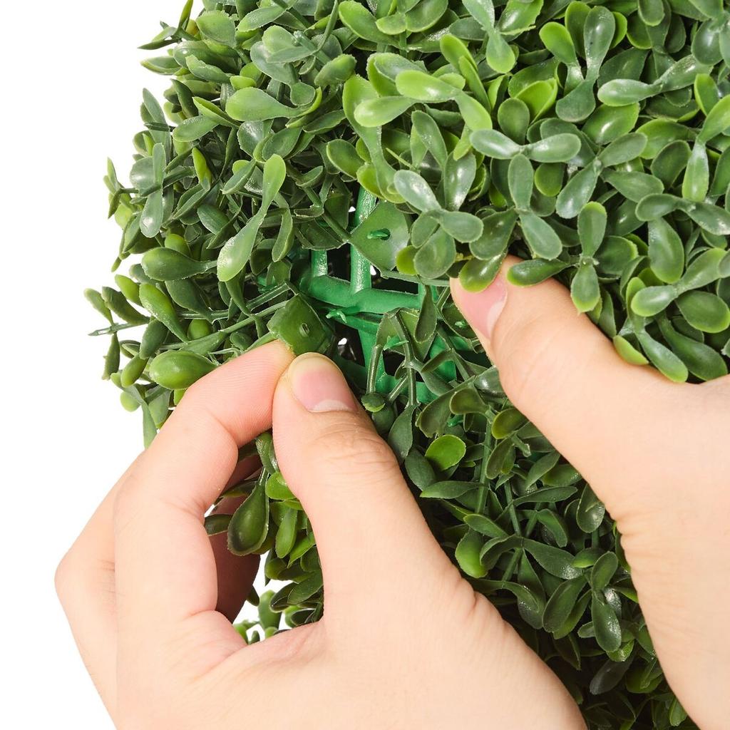 Artificial Topiary Bunny-Shape Boxwood Ball, 2 Set 914mm Faux Boxwood Plant Balls, Fake Silk Tree Look Real, Easy Assembly for Decor Front Porch