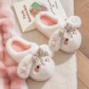 New Pink Bunny Slippers Woman Cute Indoor Shoes Women Rabbit Ear Furry Slides Winter Home Shoes Ladies Comfort Fluffy Slippers