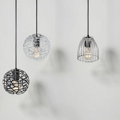 Абажур из железной проволоки, купольный абажур, подвесное освещение, простой металлический абажур