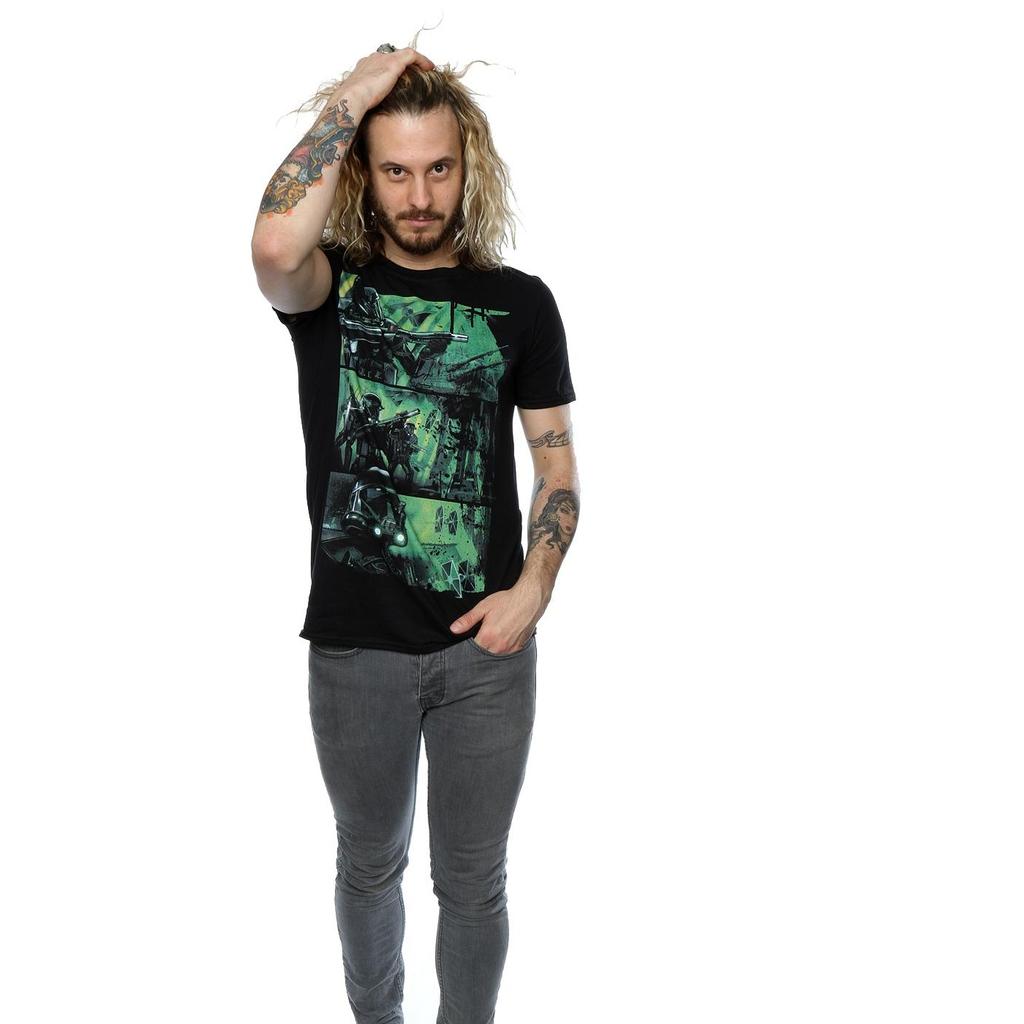 STAR WARS Mens Rogue One Death Trooper Comic Strip T-Shirt