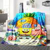 1pc Spongebob Squarepants Adventure Flannel Blanket,Ultra Soft Warm Plush Throw for Home Bedroom Bed Sofa Cover Camping Picnic gift Y7243