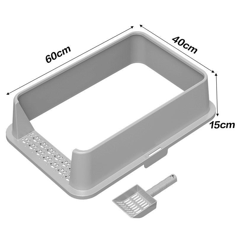 Stainless Steel Cat Litter Box with Anti-Splash Top-Entry Lid, Sizes S-XXXL.