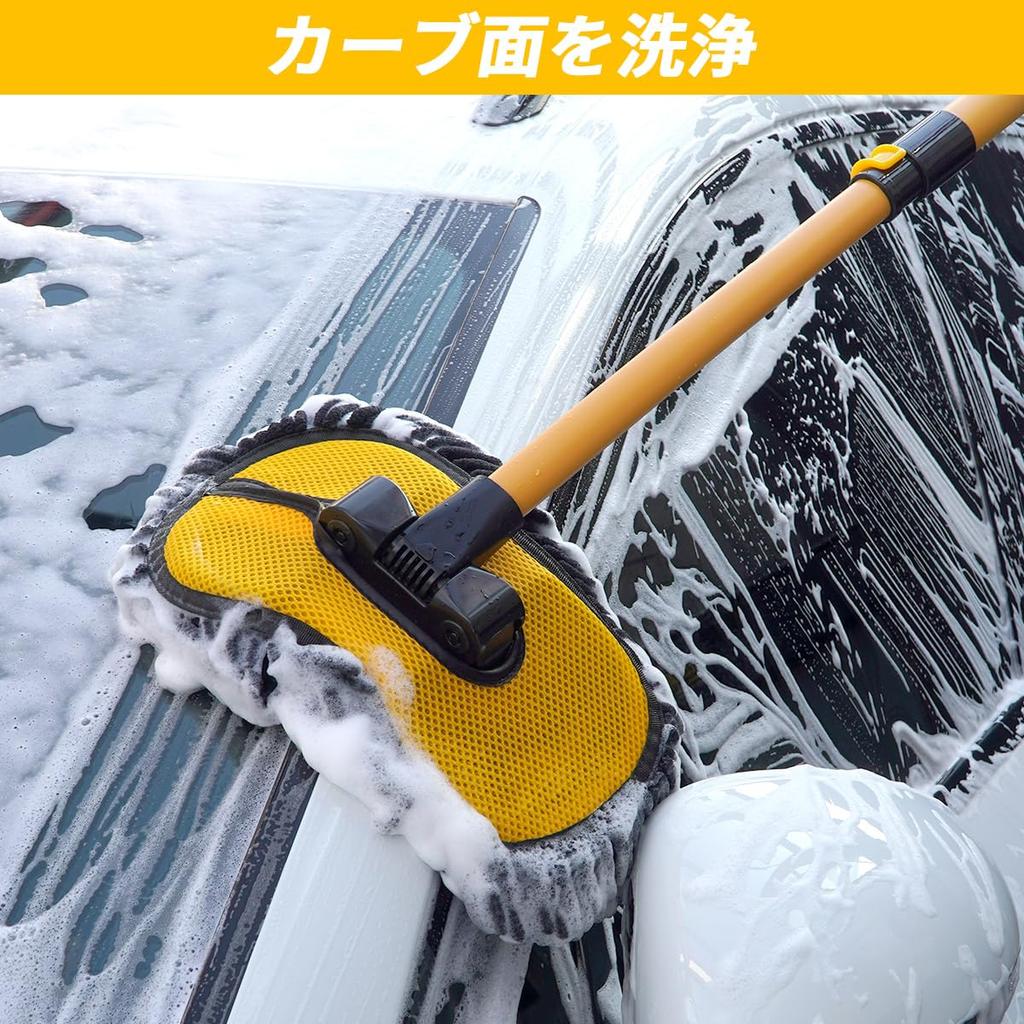 ACEPEED Бесщеточная телескопическая алюминиевая автоматическая головка с регулируемым углом наклона, материал из шенилла, основной набор, 1 дополнительная щетка, штанга, регулировка, (AP10 (109см) + Швабра)