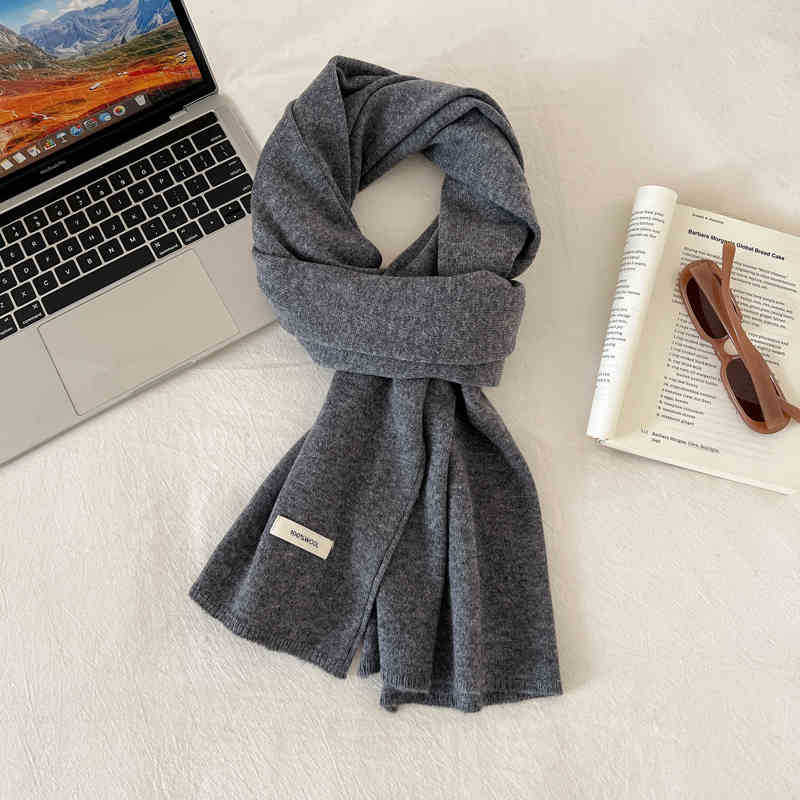Шарф из 100% шерсти премиум-класса, пригодный для машинной стирки, женский, утолщенный, теплый, для шеи