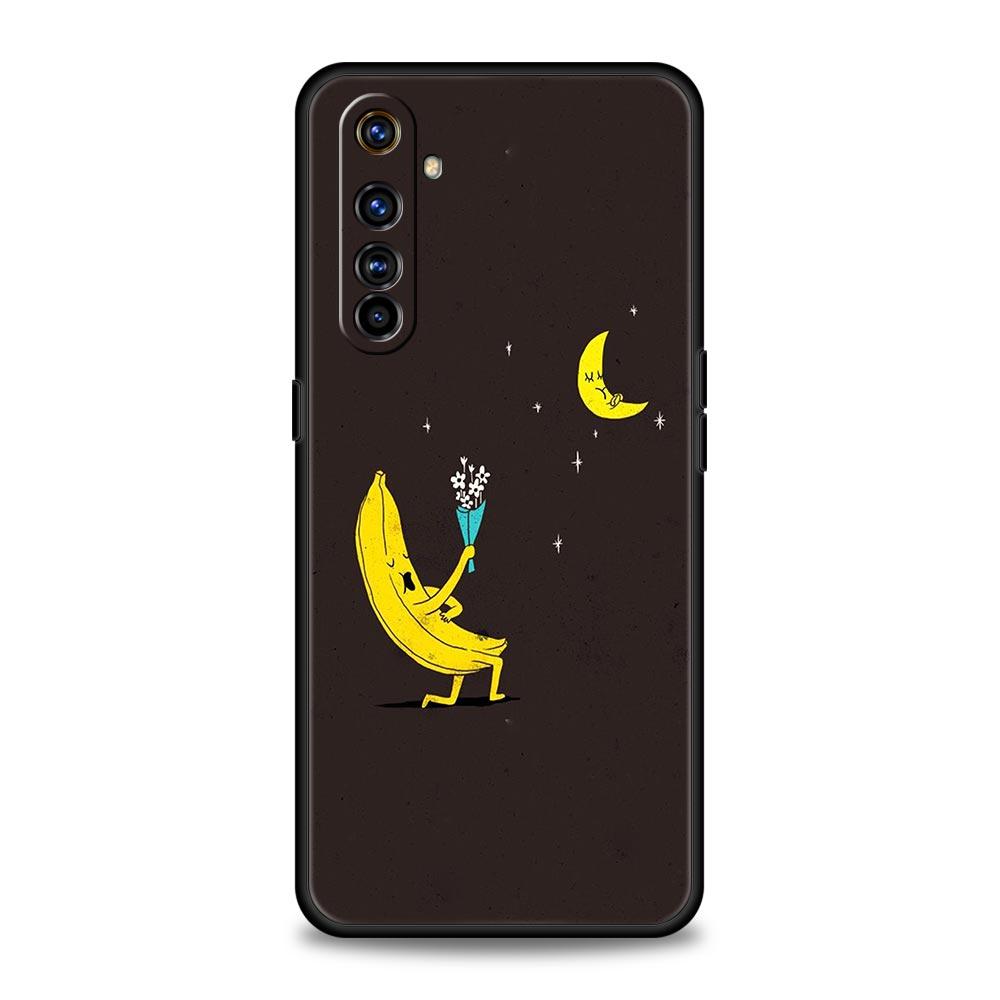 Funny Bite Apple Banana Soft TPU For Realme 13 12 11 10 9 Pro Plus GT3 GT2 C21 C25 C35 C53 C55 C67 Pro 5G Phone Case Cover Capas