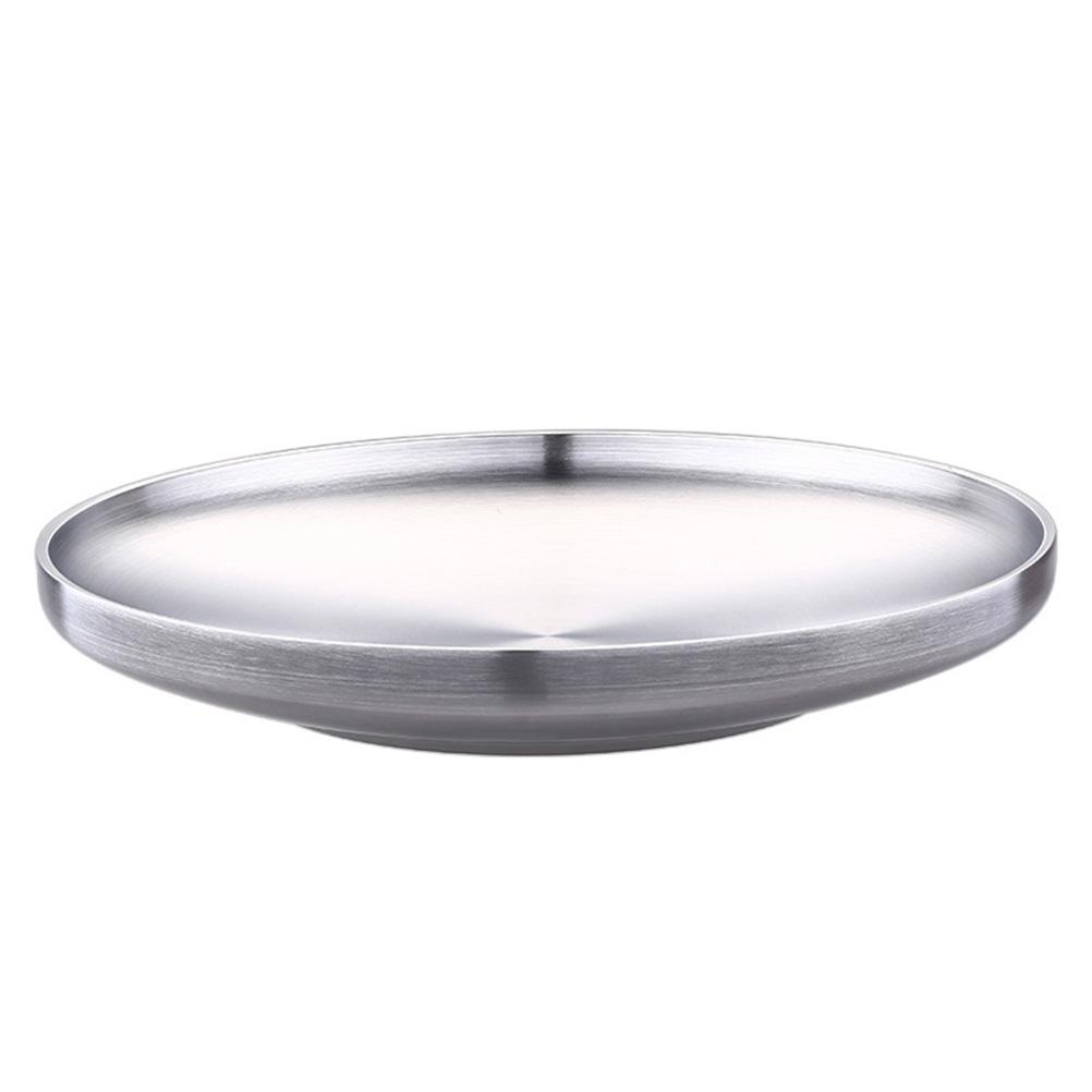 round dish round plate stainless steel dish stainless steel plate dinner plate
