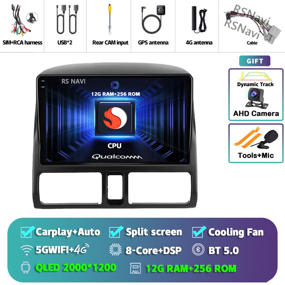 Android 14 Carplay 2DIN Car Radio Multimedia Video Player For Honda CR-V 2002 - 2005 Navigation GPS Stereo DSP 360 Camera DVD BT