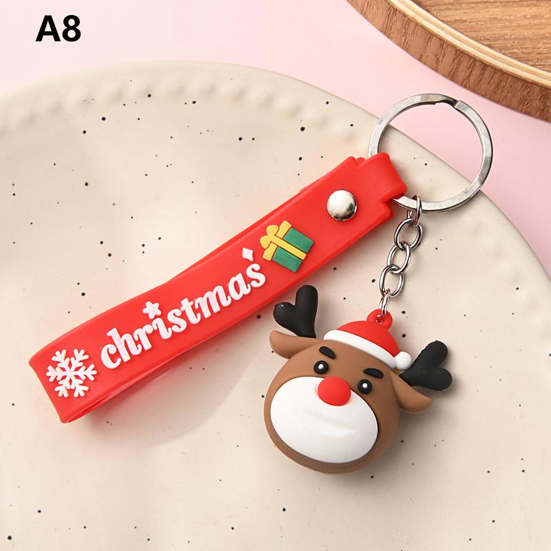 Креативный милый рождественский брелок-подвеска Санта-Клаус Снеговик Лось Рождественская елка Мультфильм Пара Автомобиль Рюкзак Подвеска Украшение