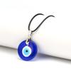 Pu Leather Chains Drop Shaped Lucky Clavicle Chains Fashion Jewelry Blue Eyes Necklace Demon Eye