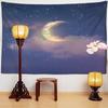 Фиолетовый гобелен со звездной луной, настенный гобелен Kawayi Art, богемный психоделический гобелен для комнаты для девочек, домашний декор