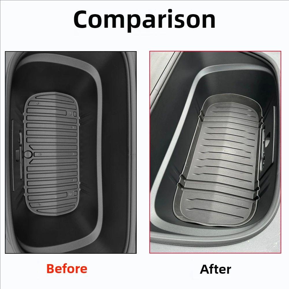for Tesla New Model Y Juniper 2025 Launch 2026 Front Trunk Mat Partition Board TPE Frunk Protector Cushion Organizer Storage Box