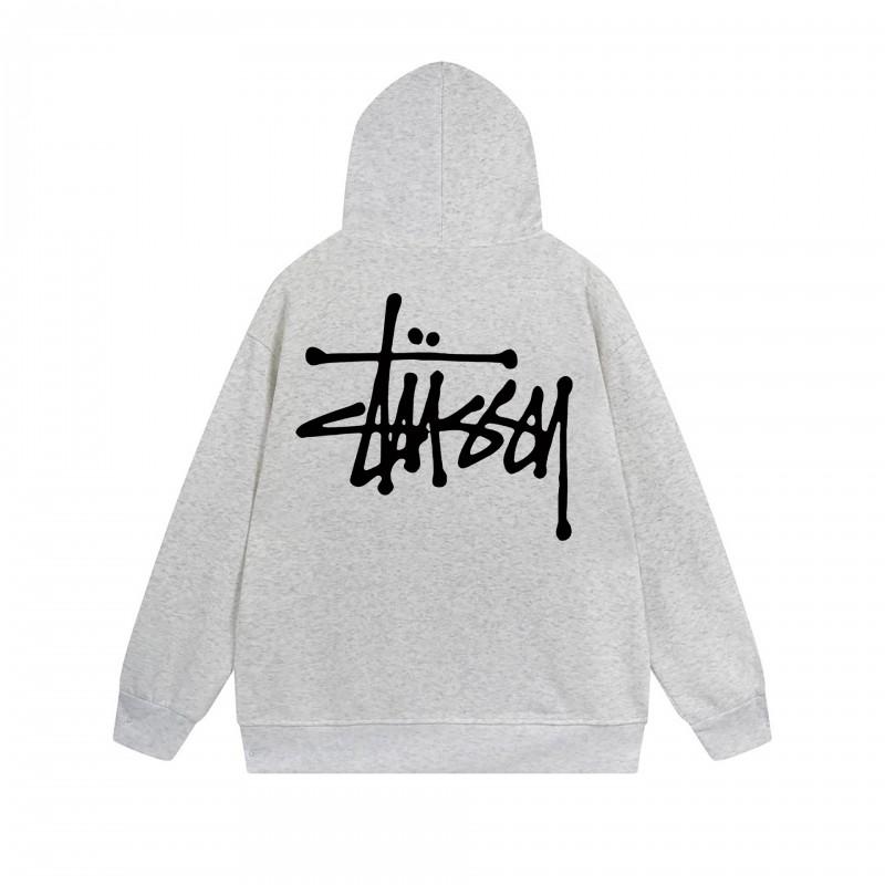 Mens Hooded Zip-Up Sweatshirt With Letter Print Loose Fit Cotton Pullover Winter Daily Wear
