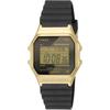 Мужские цифровые кварцевые часы TIMEX T-80 с золотым корпусом и резиновым ремешком (TW2V41000) [Аутентичный]
