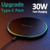 30W Wireless Charger For iPhone 15 14 13 12 X Pro Max Induction Fast Charging Pad Dock Station For Samsung S23 S22 Xiaomi