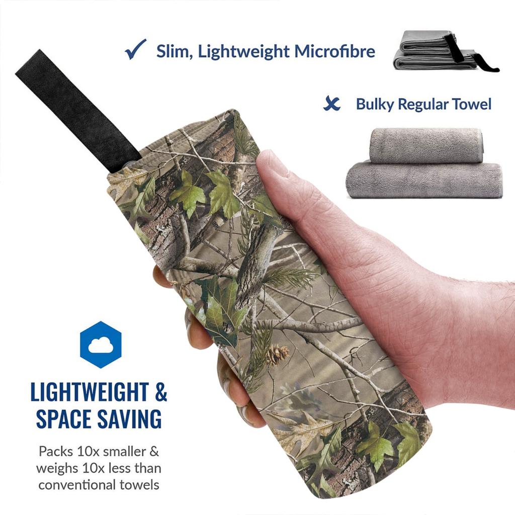 Пляжное полотенце Real Tree Mossy Oak, мягкая микрофибра, быстросохнущее, впитывающее, быстрые полотенца для бассейна