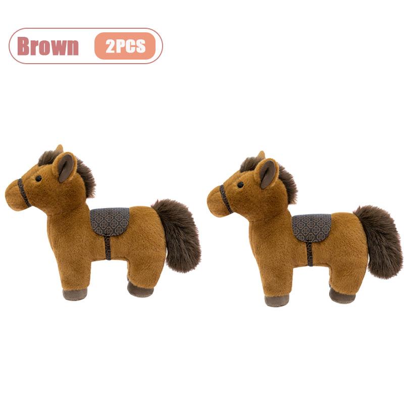 1-4 шт. Зодиакальный подарок Плюшевая кукла пони Реалистичная подушка в виде белой лошади Маскот года лошади Мягкая игрушка Коллекционная