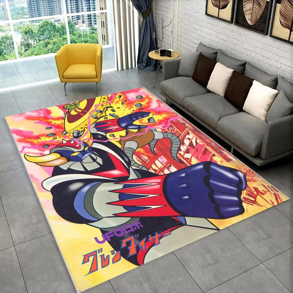 НЛО робот Grendizer аниме мультфильм коврик, ковер для дома гостиная спальня диван коврик для двери декор, детские игры нескользящий напольный коврик 3D